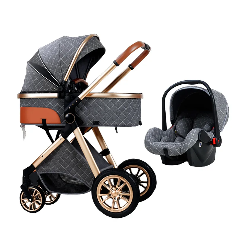 

Reversible Seat High Landscape View Seat And Carry Cot 2In 1 System One Hand Foldable Baby Stroller With One Link Brake, Customized color