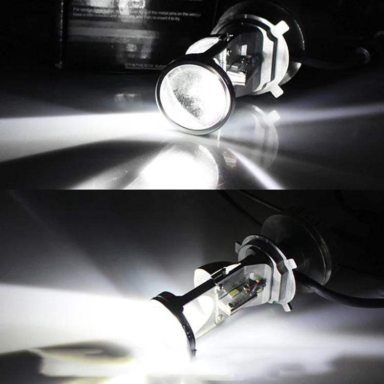 H4 LED Lens with mini projector High and low beam 6000k 3000k 4300k led headlight bulbs  h4