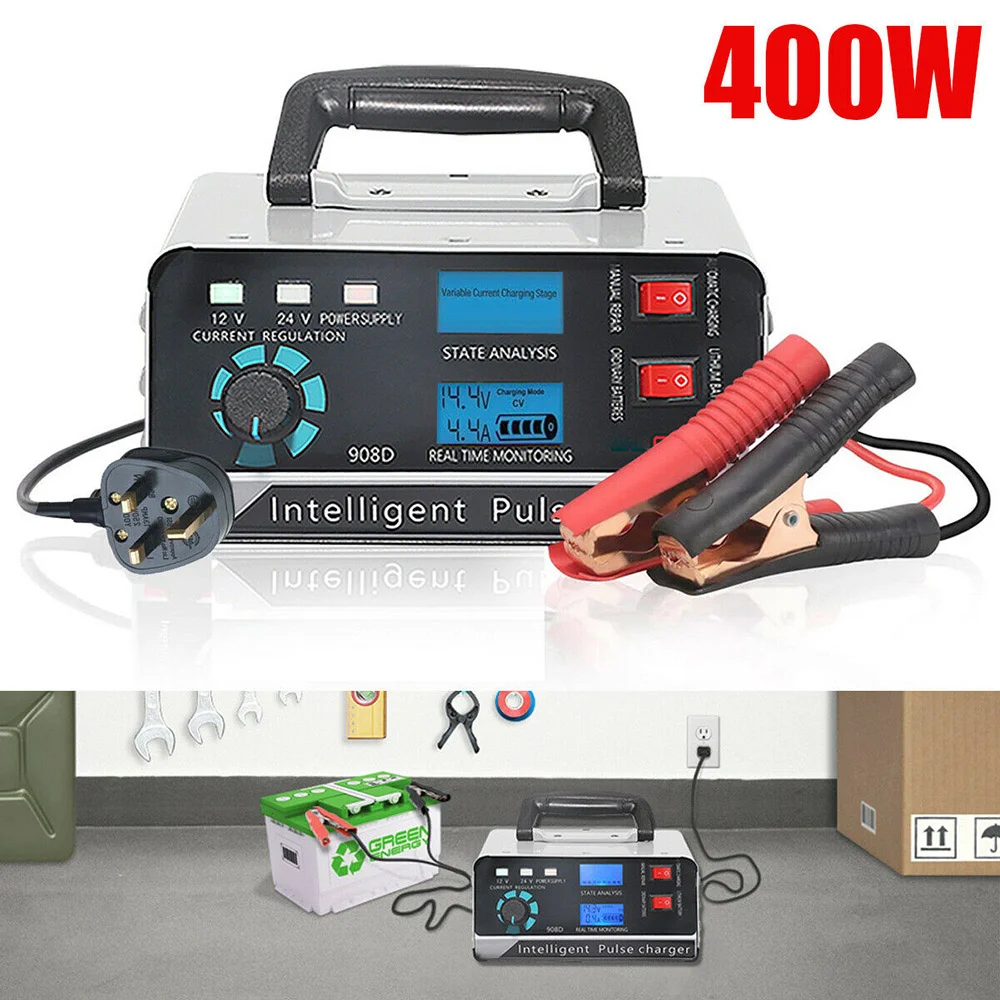 

12V/24V 6-200AH/6-400AH Car Battery Charger Automatic Intelligent Repair Type Universal battery charger of motorcycle battery