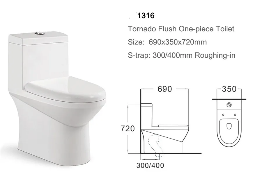 Bathroom Suites One Piece Ceramic Toilet Wc  1316