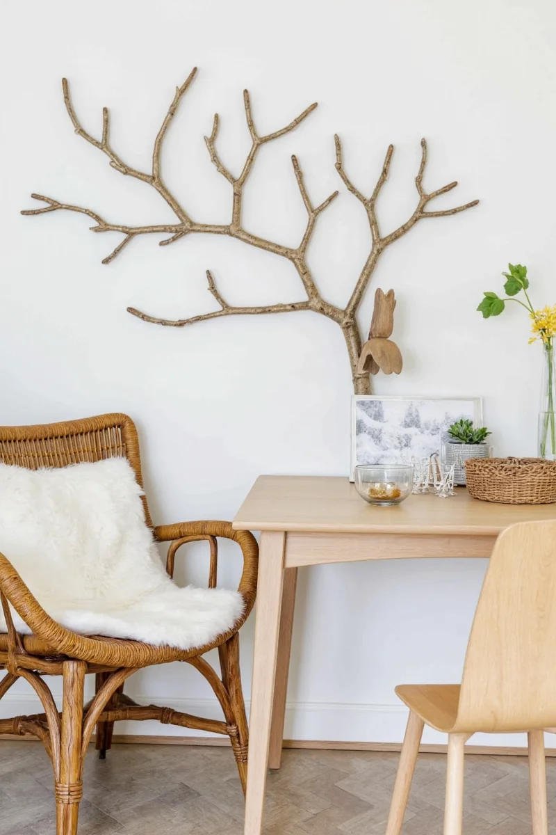 Indoor potted branch display
