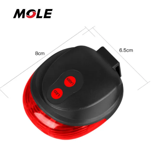 

Mole Mole Rechargeable Led Bike Rear 1 Watt Led Bicycle Light For Night Running Cycling Warning, Customized color