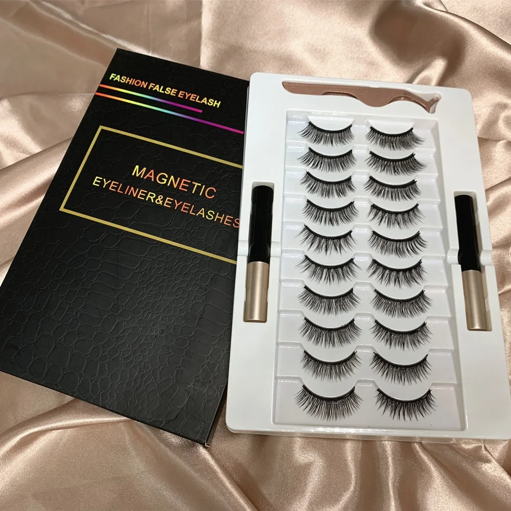 

Magnetic Eyelashes with Eyeliner Waterproof Vegan Magnetic Lashes Faux Magnetic Eyelashes Kit