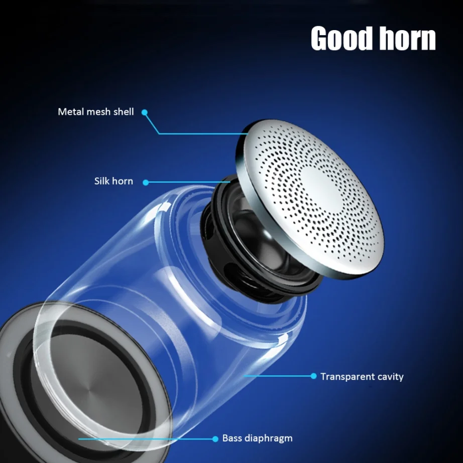 Mini Colorful light Portable Music Sound Box BT 5.0 Speaker Handsfree Outdoor Bass Subwoofer - ANKUX.COM