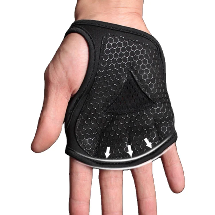 

Custom Weightlifting Hand Grips gym Gloves Lifting pad with wrist wraps fitness gloves for kettlebell