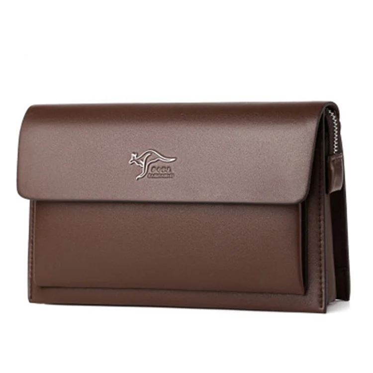 

New Design Anti-Theft Crypto Wallet Large Capacity Men'S Clutch Bag Long Wallet For Men Genuine Leather Portefeuille Homme, Coffee, black