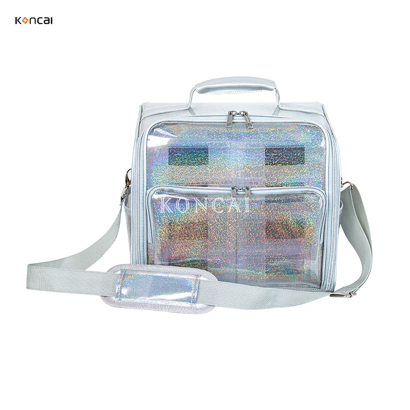 

New Fashion Makeup Bag Organizer Glitter Bags Holographic Case Transparent Vanity Box Beauty Case