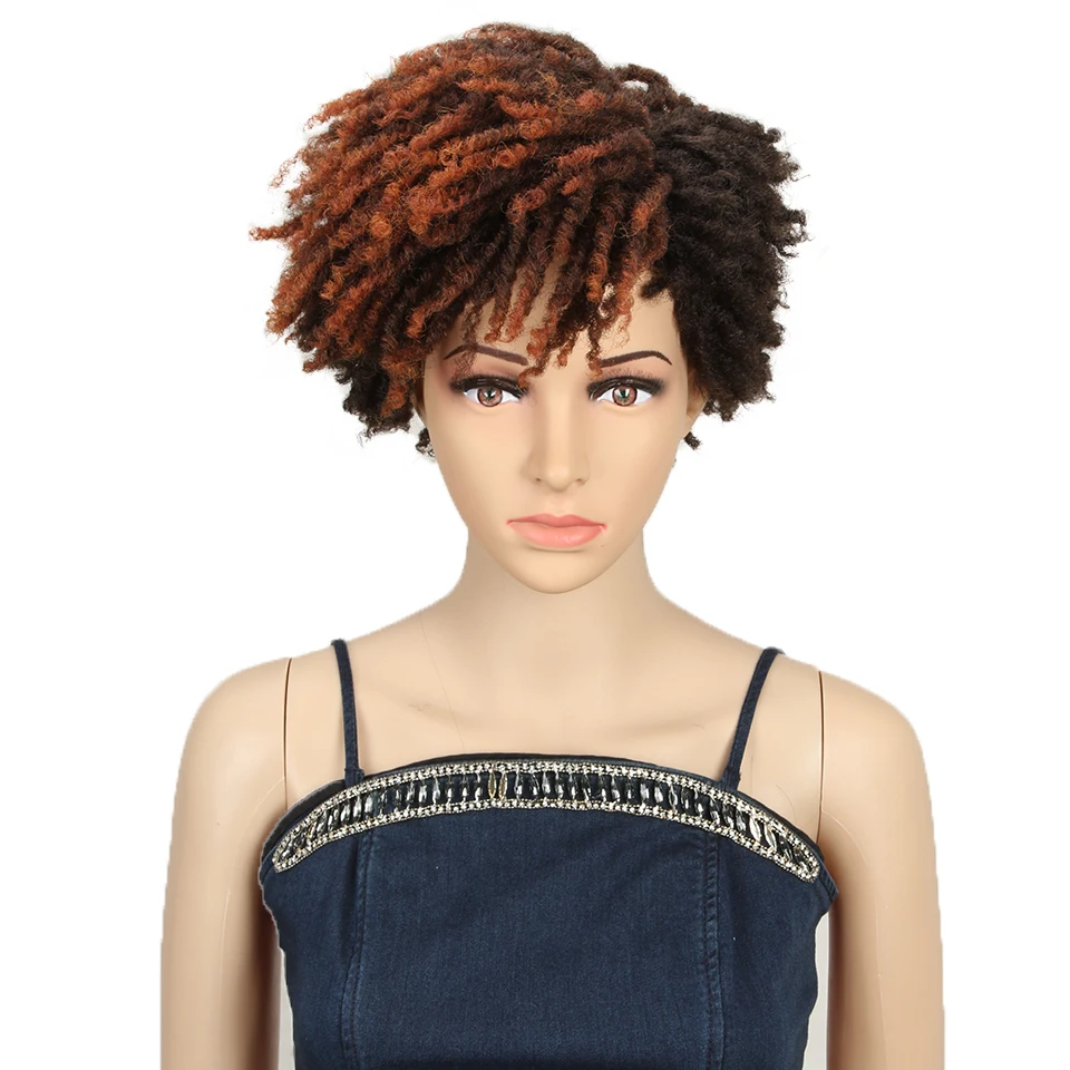 

Short Afro Wigs Dreadlocks Cheap Braiding Hair Wigs For Black Women Synthetic Hair Wigs