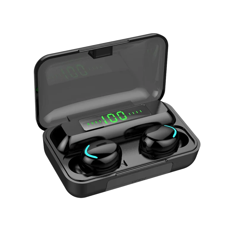 

Wholesale High Quality F9-4 Mini Waterproof Touch True Noise Cancel Wireless Earphone Headphone Earbuds, Black