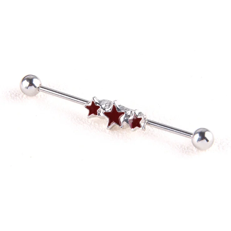 

Wholesale Long Earrings Barbell Ear Industrial Piercing Jewelry Ear Studs, Clear