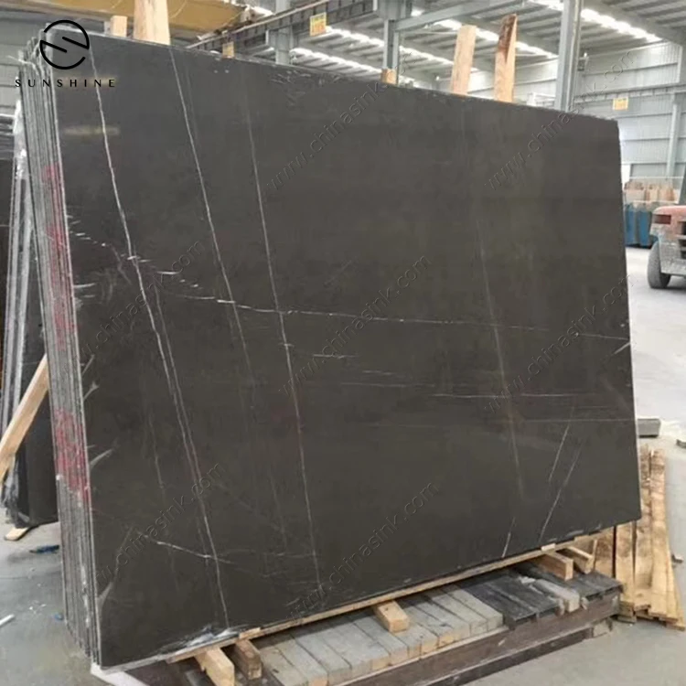 Iranian Classic Pietra Grey Marble Slab For Project Wall Tiles