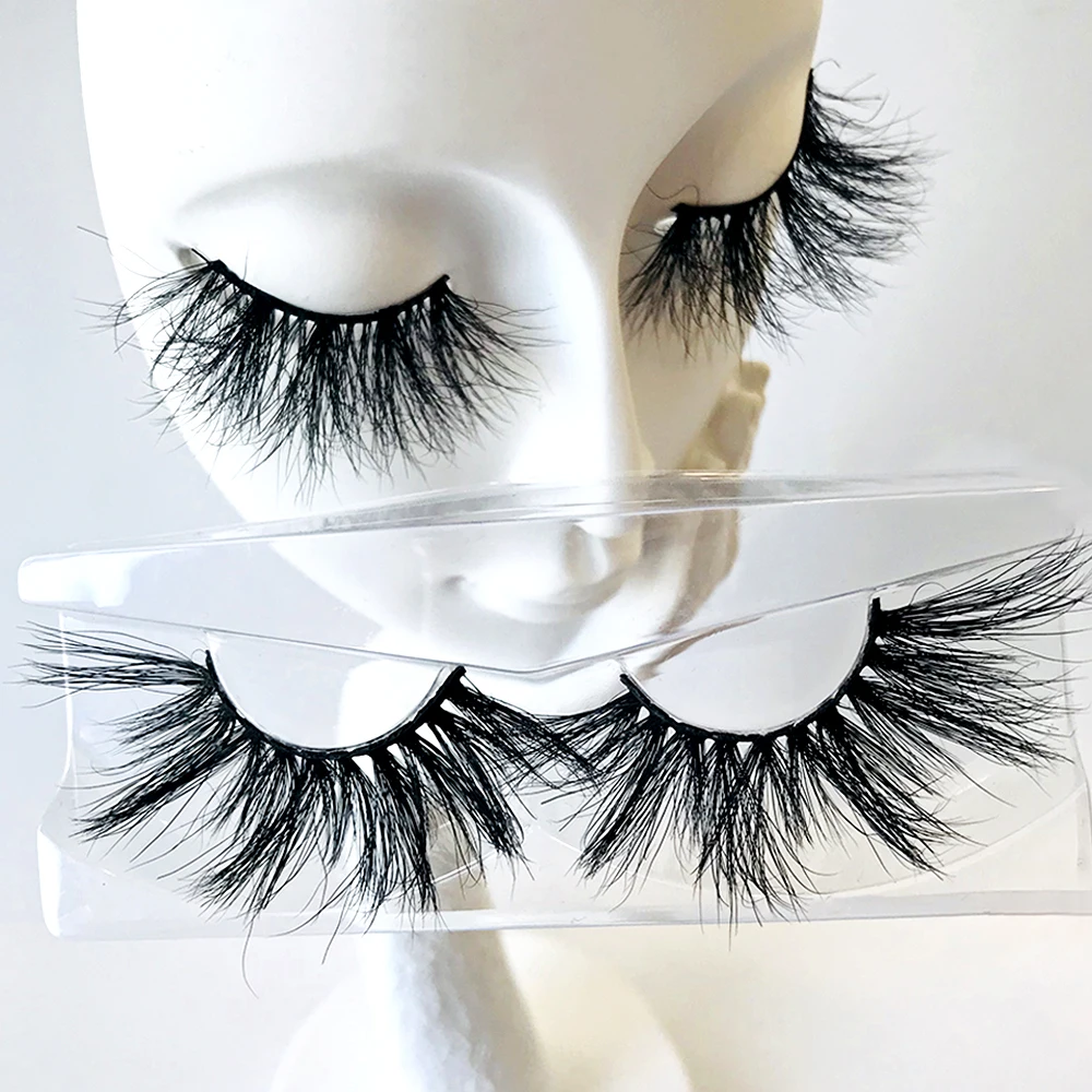 

high quality 3d mink eyelashes vendor 25mm eyelash packaging box custom eyelash distributors, Natural color