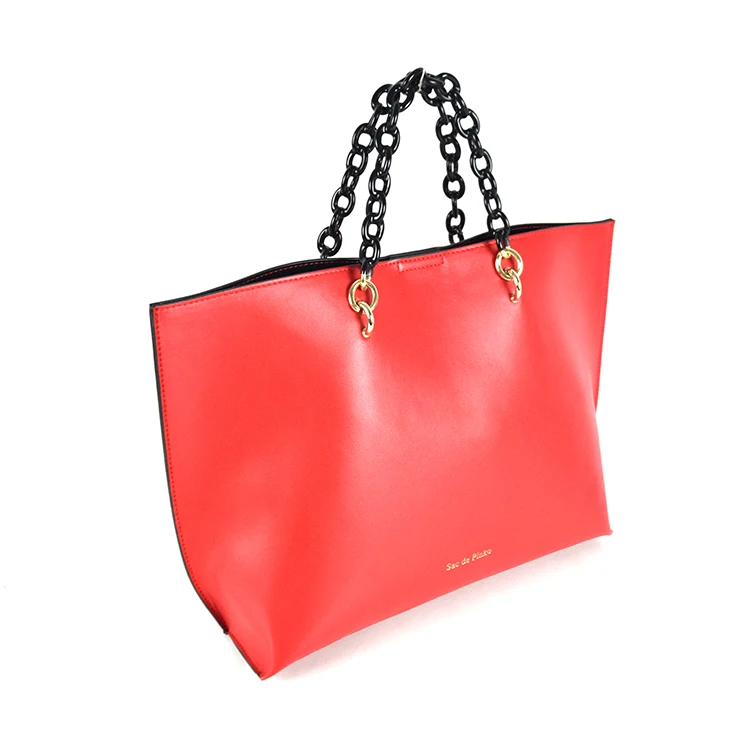 

2021 Trendy Elegance Extra Large Chain Handbag Chic Girls Women Pu Leather Handbag