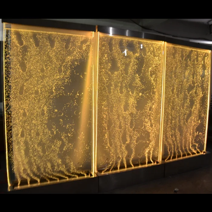 

hotel furniture aquarium LED air water bubble wall decor, 16 colors changing