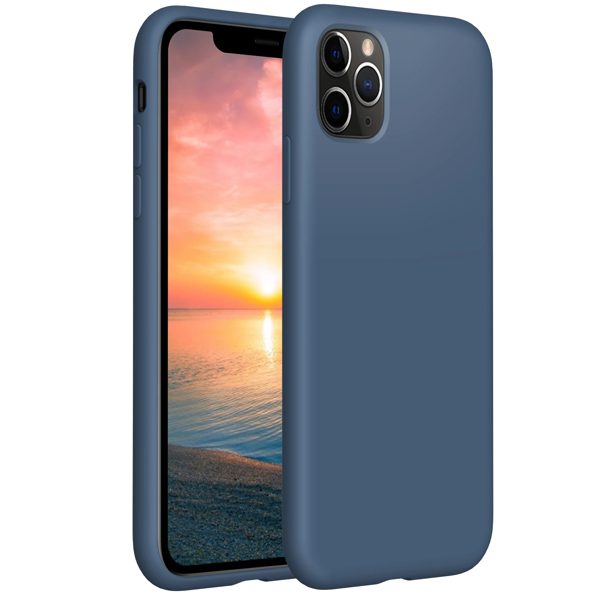 

Cube Straight Side Liquid Silicone Case High Quality Accessaries Color Painting TPU Mobile Phone Silicone Case, Black/blue/red