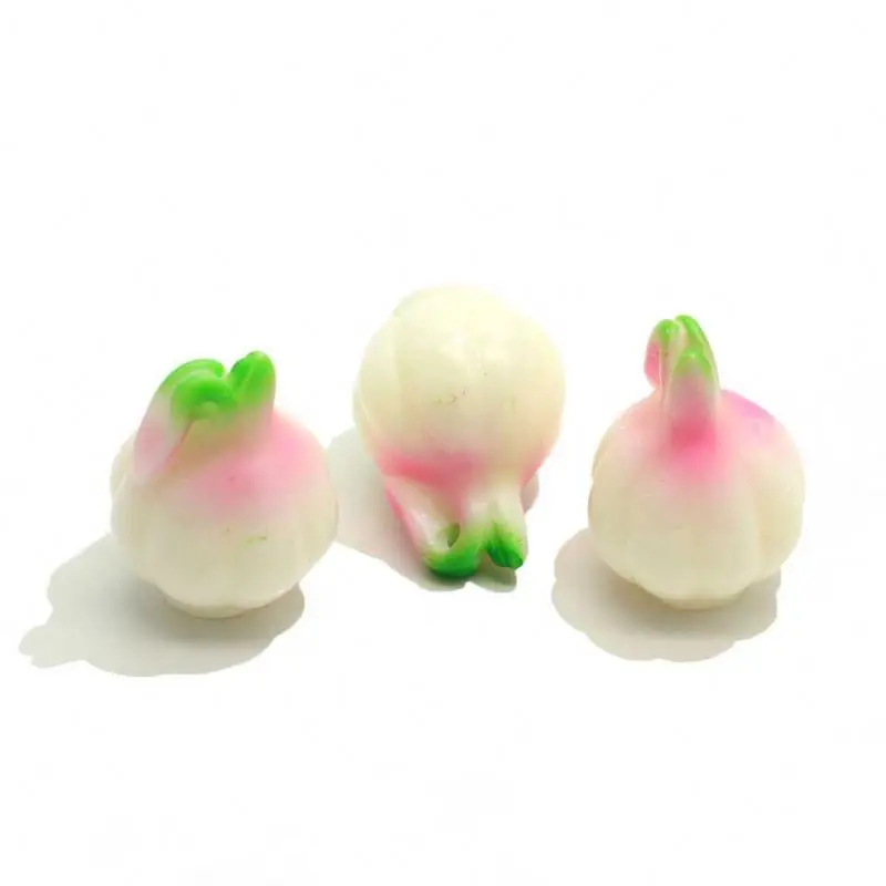 
Kawaii Fruit Vegetable Food Resin Miniature Garlic Ornament Dollhouse Cabochon Decor Accessories Garden Supplies for Kids 