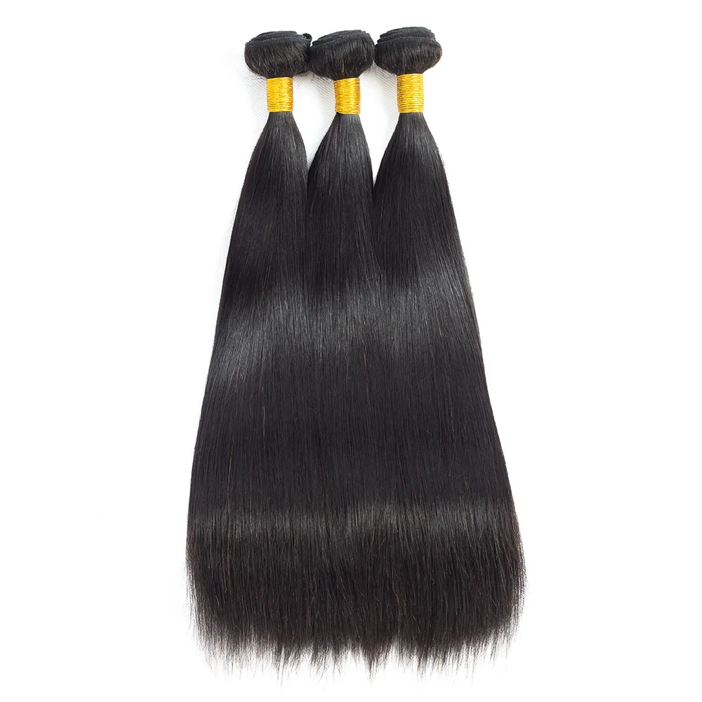 

No Shedding No Tangle Raw Cuticle Aligned Brazilian Bone Straight 10 to 40 inch Human Hair Bundles