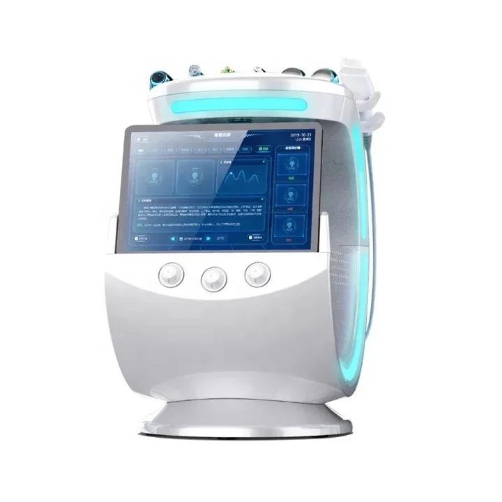 

Hot Sale Multi-Function 7in1 Skin Analyzer Magic Mirror Aqua Facial Smart Ice Blue Skin Management System, White