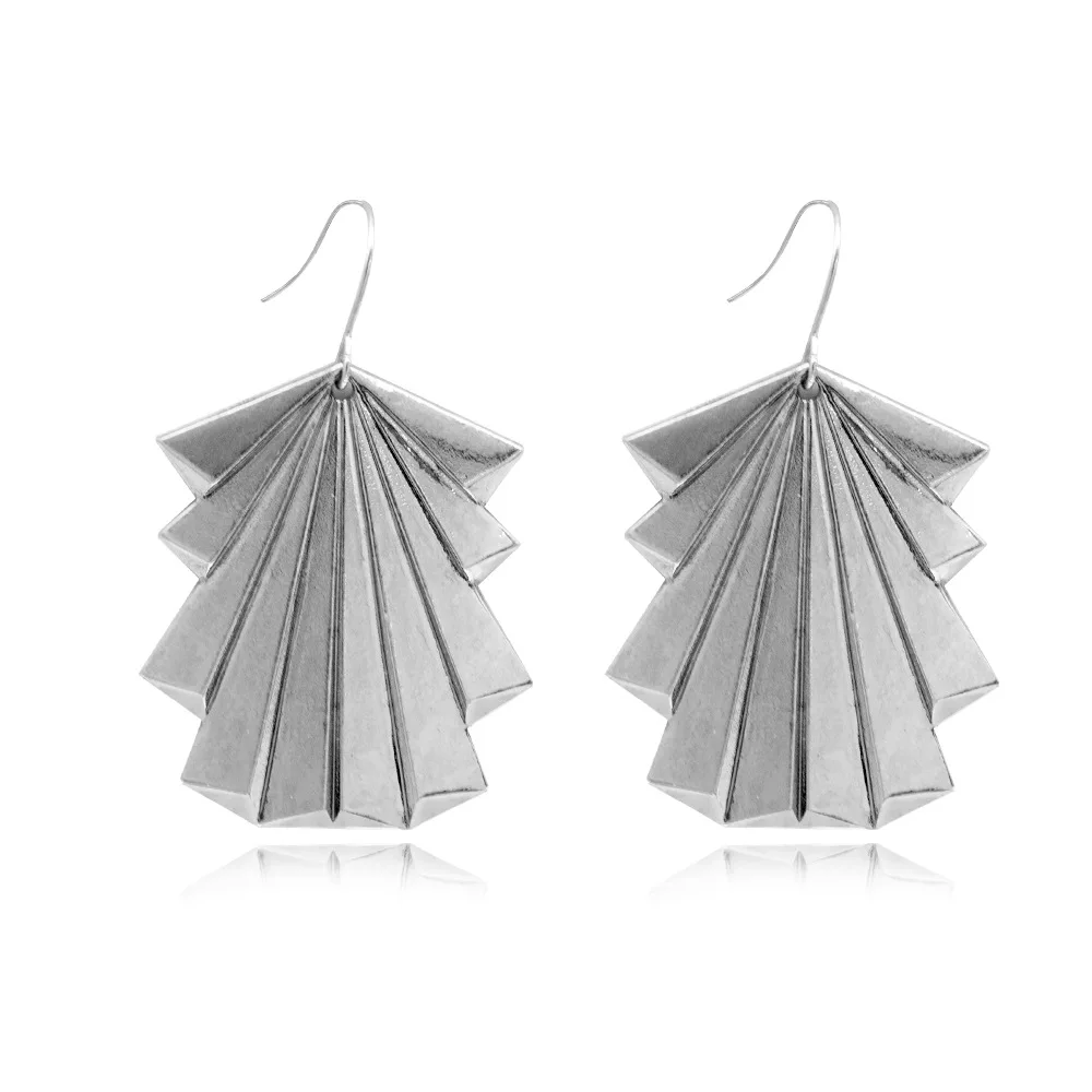 

JUHU New golden silver new leaf fashion alloy ear buckle simple cute earrings classic metal alloy jewelry for women, Gold