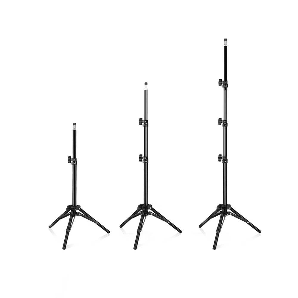 

Professional Adjustable Studio Stand Phone Holder Photography Strobe Stand Tripod Stand Aluminium Alloy Light Camera Smart Phone, Black