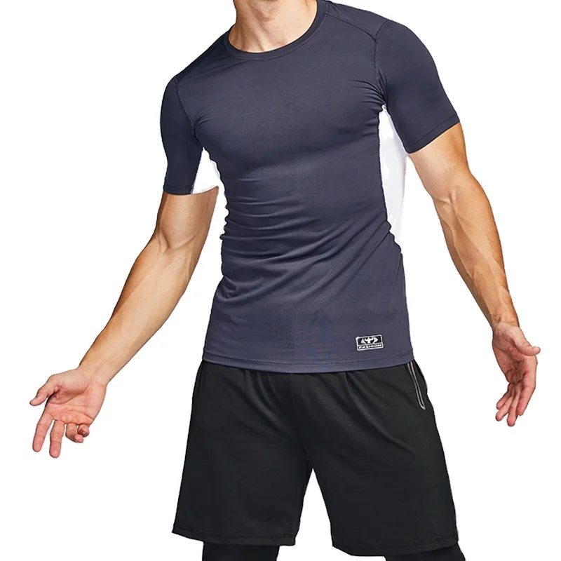 

Wholesale Men's Quick Dry Compression Running Activewear Fitness T-Shirt