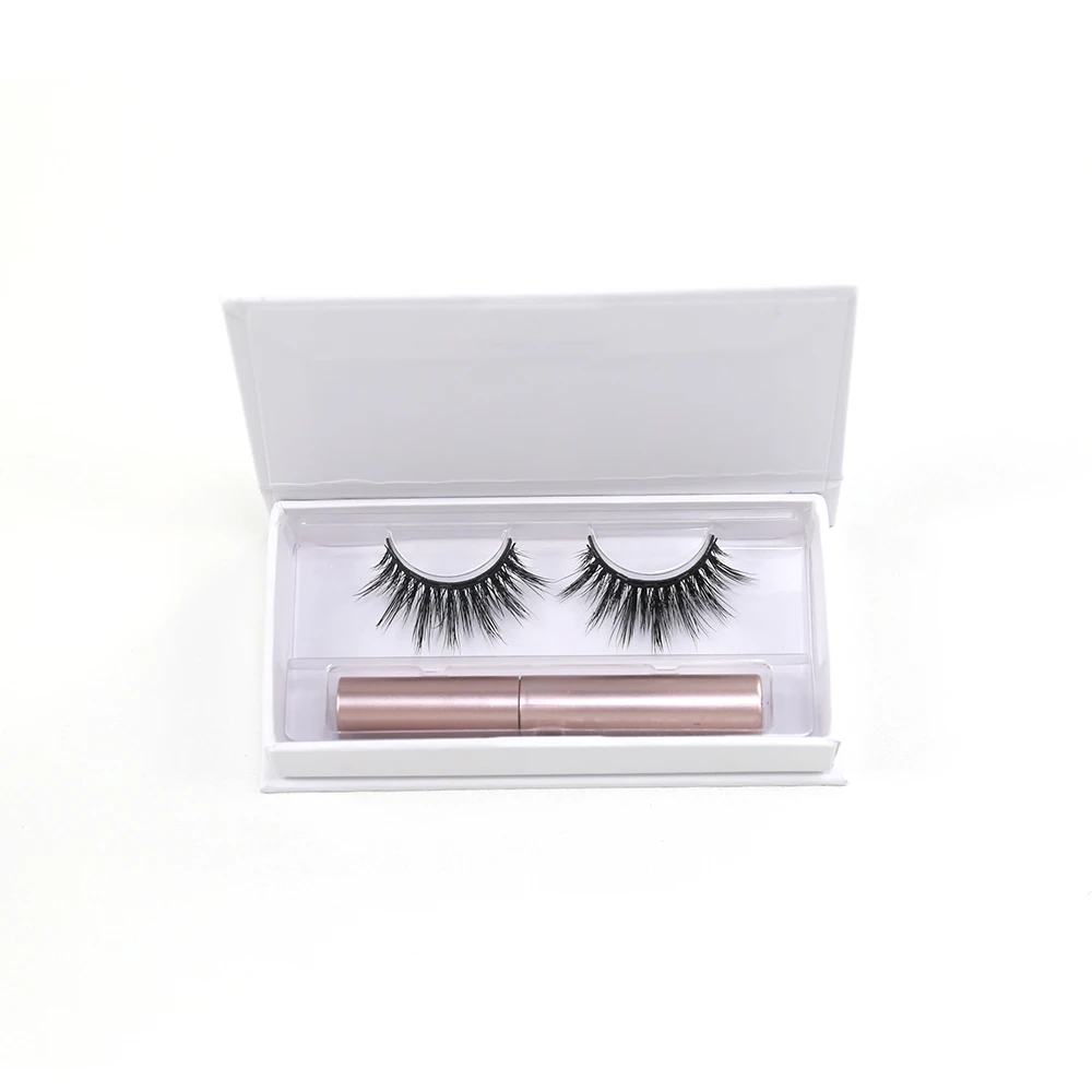

Magnet False Eyelashes Makeup Extension eyelash magnetic package magnetic eyelashes custom, Black