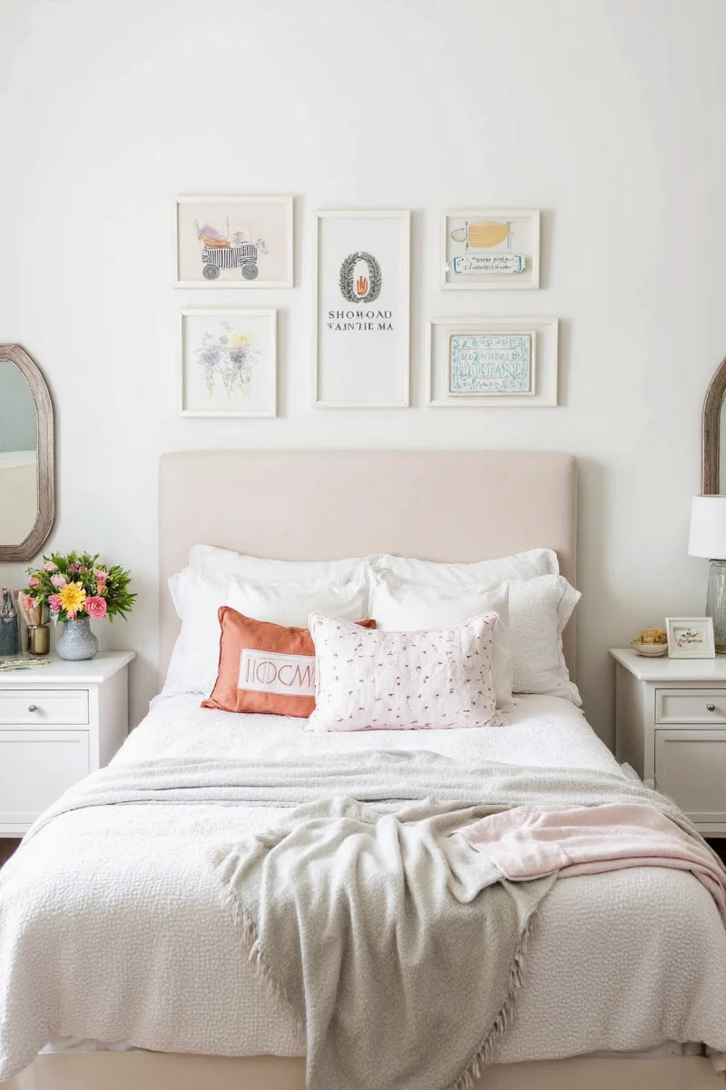 Canopy above bed