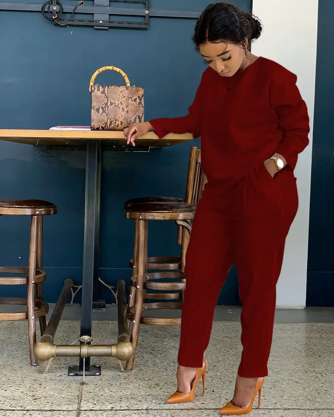 

Women Two Piece Pants Set Fall Clothing Plus Size Long Sleeve Jogger Blank Wholesale Sweat Suits Women