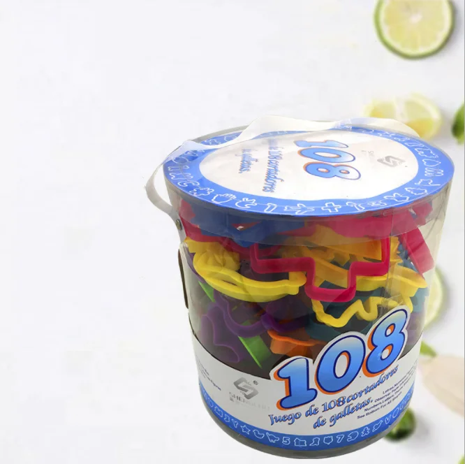 

Cookie Cutters Set 108 barrels of plastic cartoon molds cake molds Christmas cookie molds