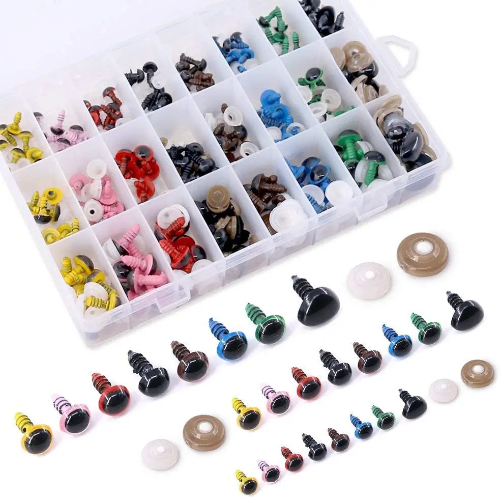 

Safety Plastic Animal Eyes Toy Eyes with Washer for Stuffed Toy, Multi