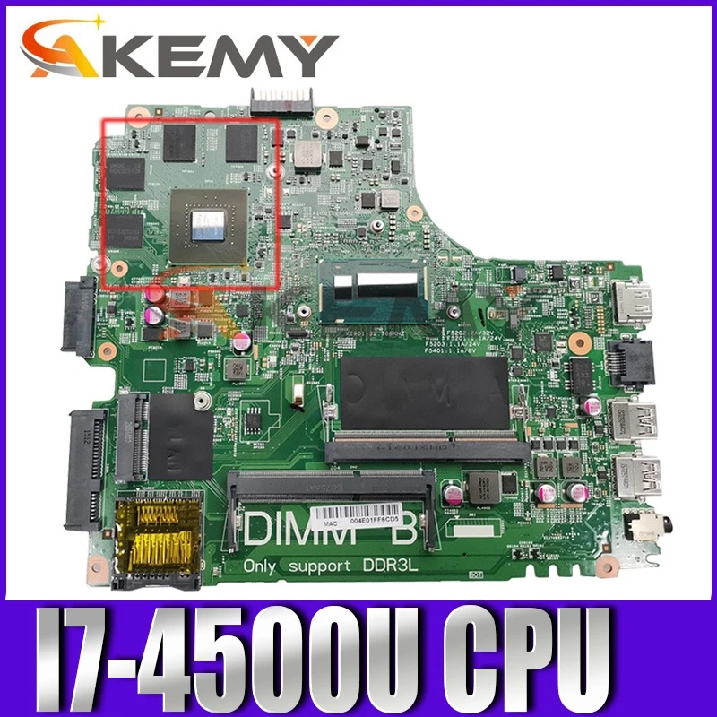 

Original Laptop motherboard For 14R 3437 5437 I7-4500U SR16Z Mainboard CN-01C6NT 01C6NT 12307-2 N14P-GT-A2