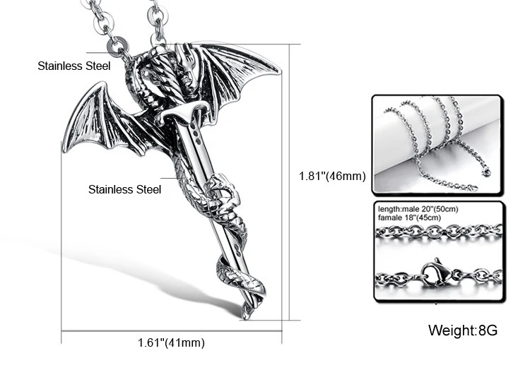 product-Sword Shape Cool Adornment Unisex Fashion Mens Necklace-BEYALY-img