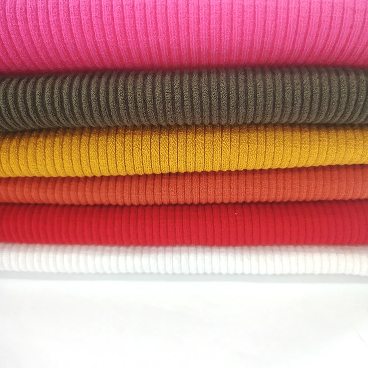
OEKO certification 88% rayon 12% spandex rib fabric for autumn clothes 18003625  (1600106528280)