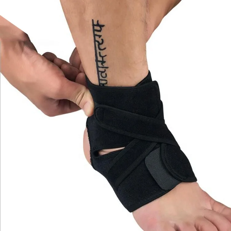 

Fitness running safety ankle support protection black foot bandage elastic ankle support for sport users