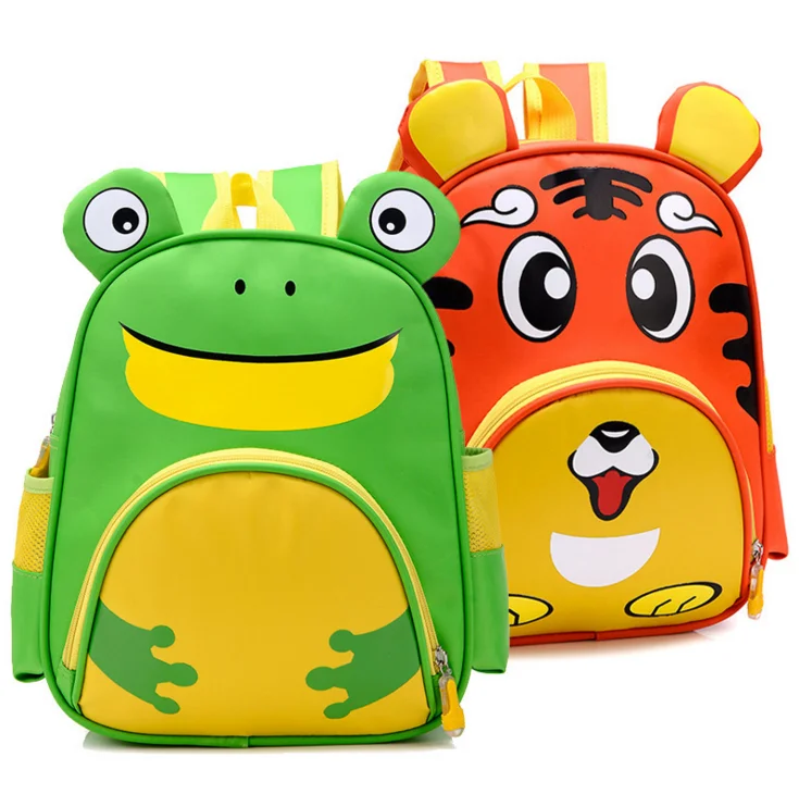 

Children school bag frog tiger owl bear design kids backpack cartoon