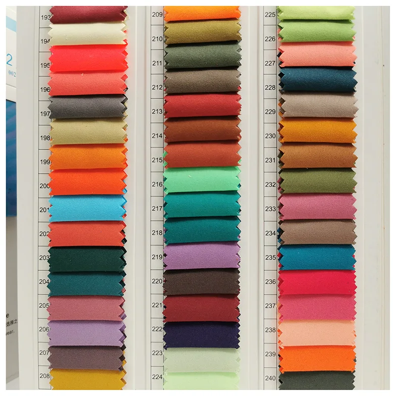 Polyester Twill Peach Skin Fabric Breathable Soft All Colors In Stock ...