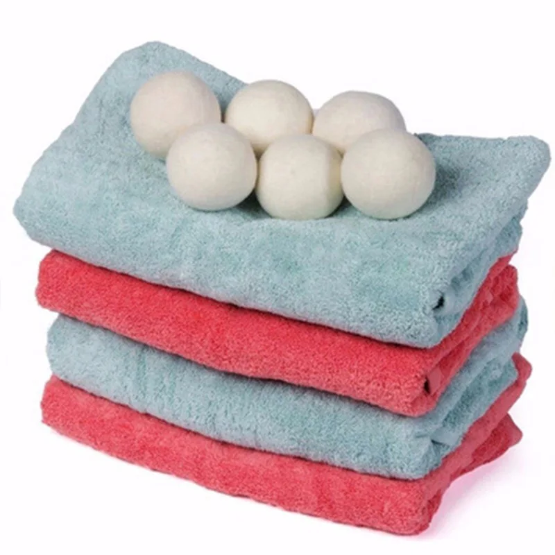 

China factory supplied reusable Eco friendly laundry felt pure wool dryers ball, White/grey/customized color