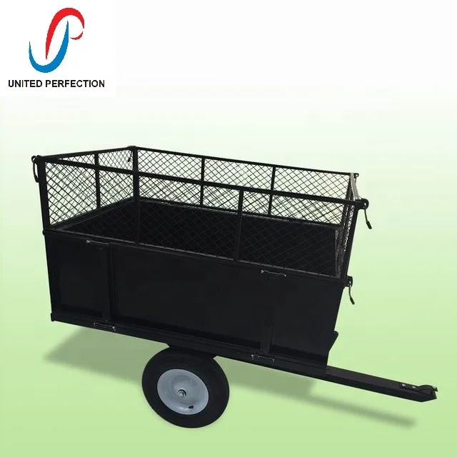 

low MOQ professional factory heavy load Garden best atv box trailer with iron fence dumping cart trailer buy heavy duty trailer, Customer requires