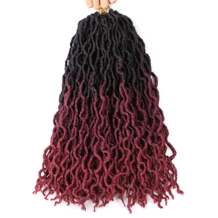 

Gypsy Synthetic Locs Crochet Hair 18'' Synthetic Braiding Hair Wavy Dreadlocks Crochet Braids Curly Wavy Crochet Braids