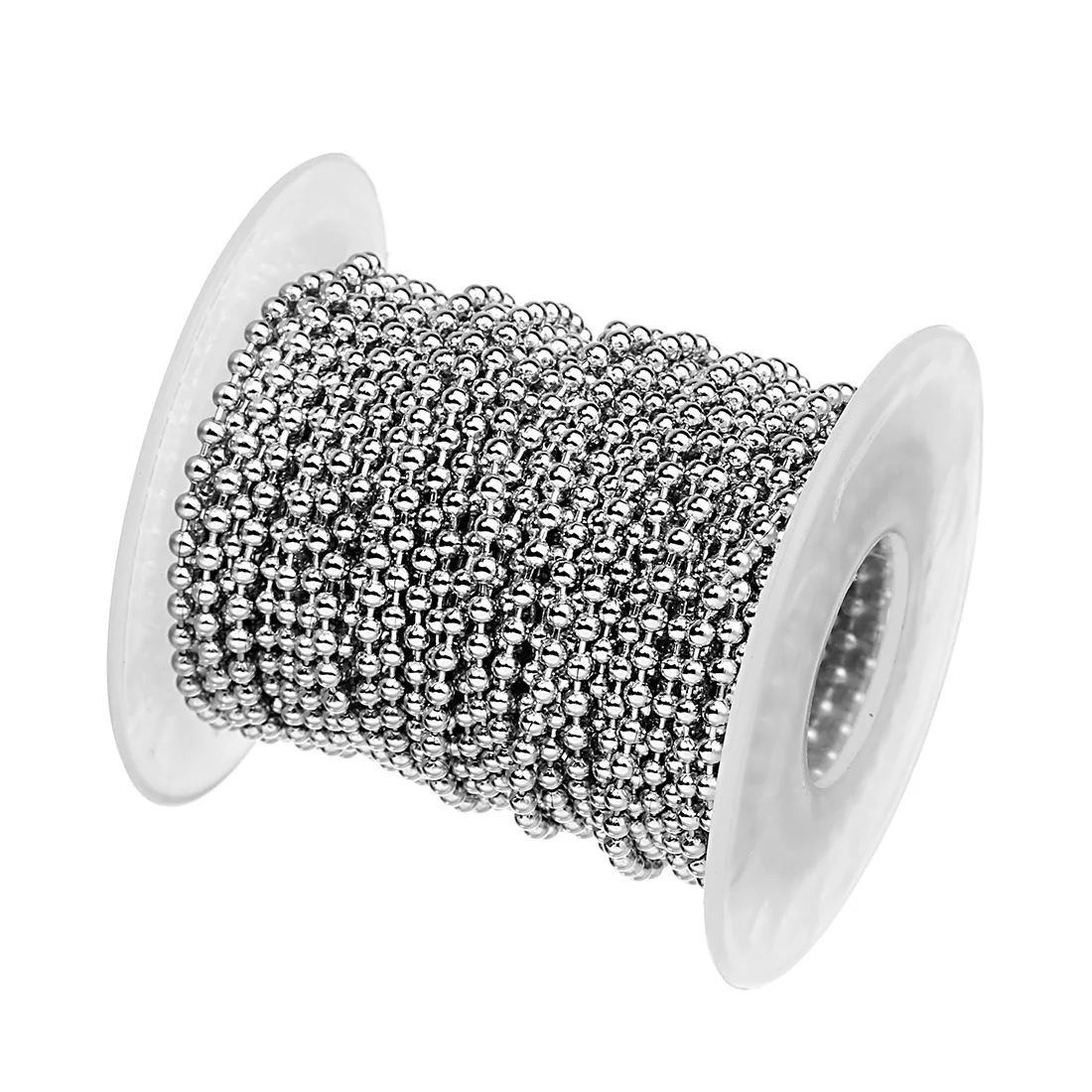 

wholesale 100 meters roll with a spool 304 stainless steel chain 2.4mm ball chain