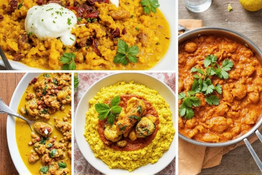 Golden turmeric chicken curry served with basmati rice and fresh cilantro