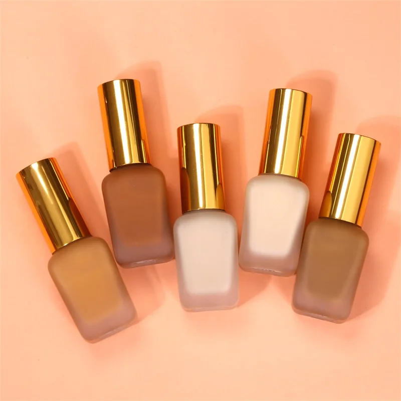 

RTS219 High quality vegan matte waterproof full coverage cosmetics private label liquid foundation for dark skin, 30 colors