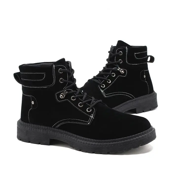 

Latest design european style comfortable high ankle men leather boots, Yellow