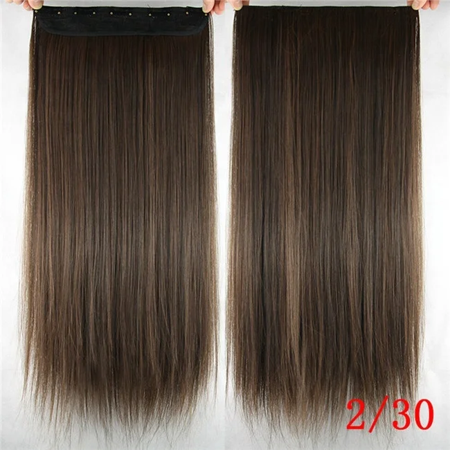 

JHCENTURY Straight One Piece Clip Synthetic Hair Extensions, Multicolor