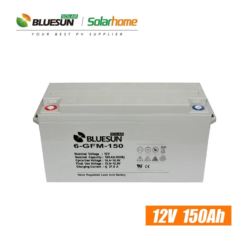 
10kw solar panel system long warranty 12V 200ah Li ion agm gel solar batteries 