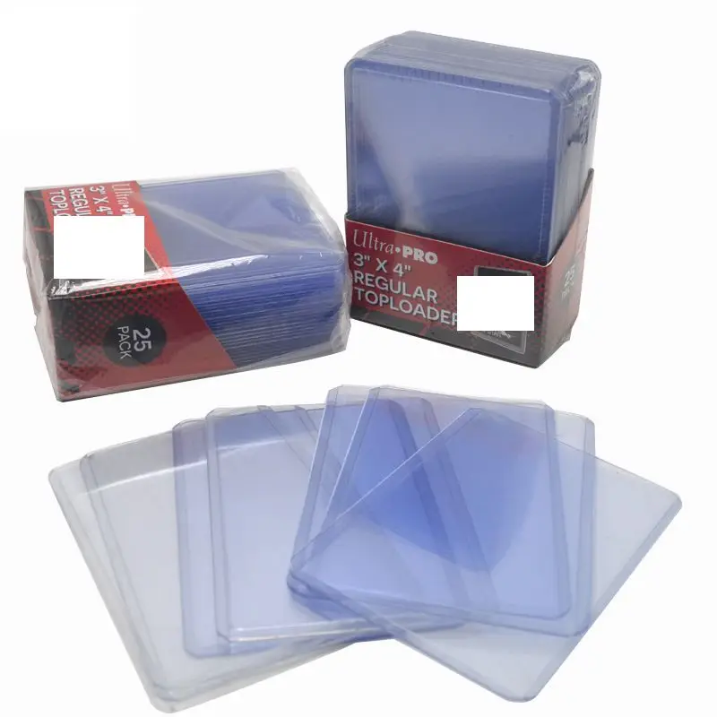 

New material PVC 35PT Top Loader 3x4" Card Holder High Quality Game ID Ultra Pro Card Sleeves Top Loaders, As photo