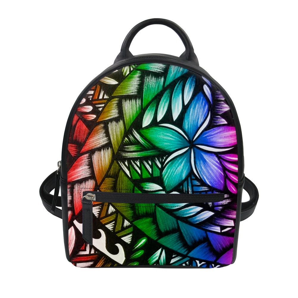 

Hot Sale Gorgeous Rainbow Color Mini Backpack Women Custom Logo Shoulder Bags Quality Soft PU Bags Student Bookbag Weightlight