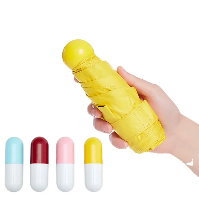 

capsule umbrellas for adults uv protection umbrellas 5 folding strong windproof umbrela guarda chuvas