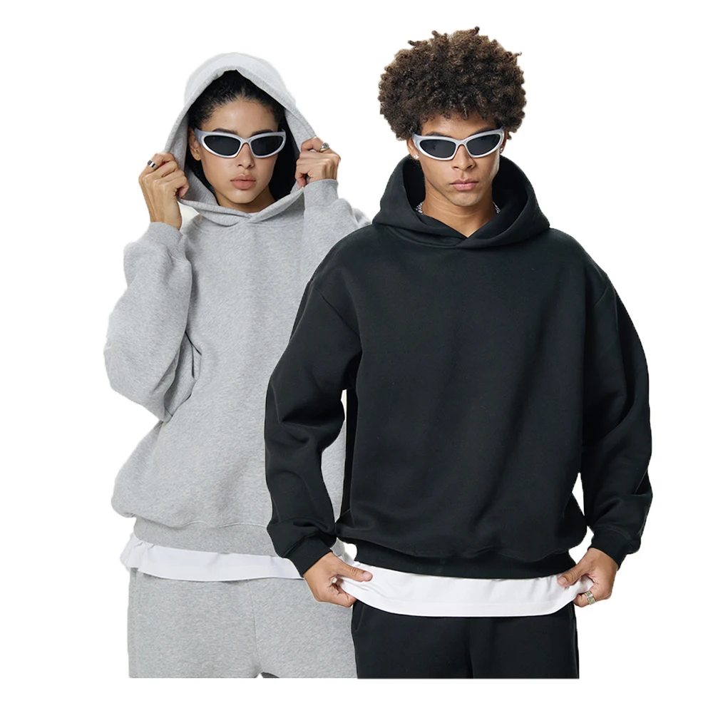 2025 New Hot Sales Men's Boxy Oversized Trend Hoodie Comfortable Soft Heavy 100% Cotton Print on Demand XL Size