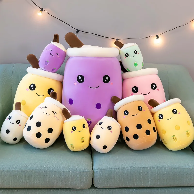 

Stock 24cm Boba Plush Girl Gift Super Soft Boba Tea Plush Toys Stuffed Bubble Tea Pillow